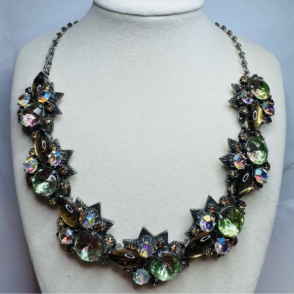 Florenza Jewelry - Rare Vintage Florenza Watermelon AB Uranium Glass Necklace